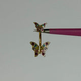 Rainbow Butterfly Belly Bar - ILLUSIVE JEWELS