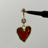 Red Amor Belly Bar - ILLUSIVE JEWELS