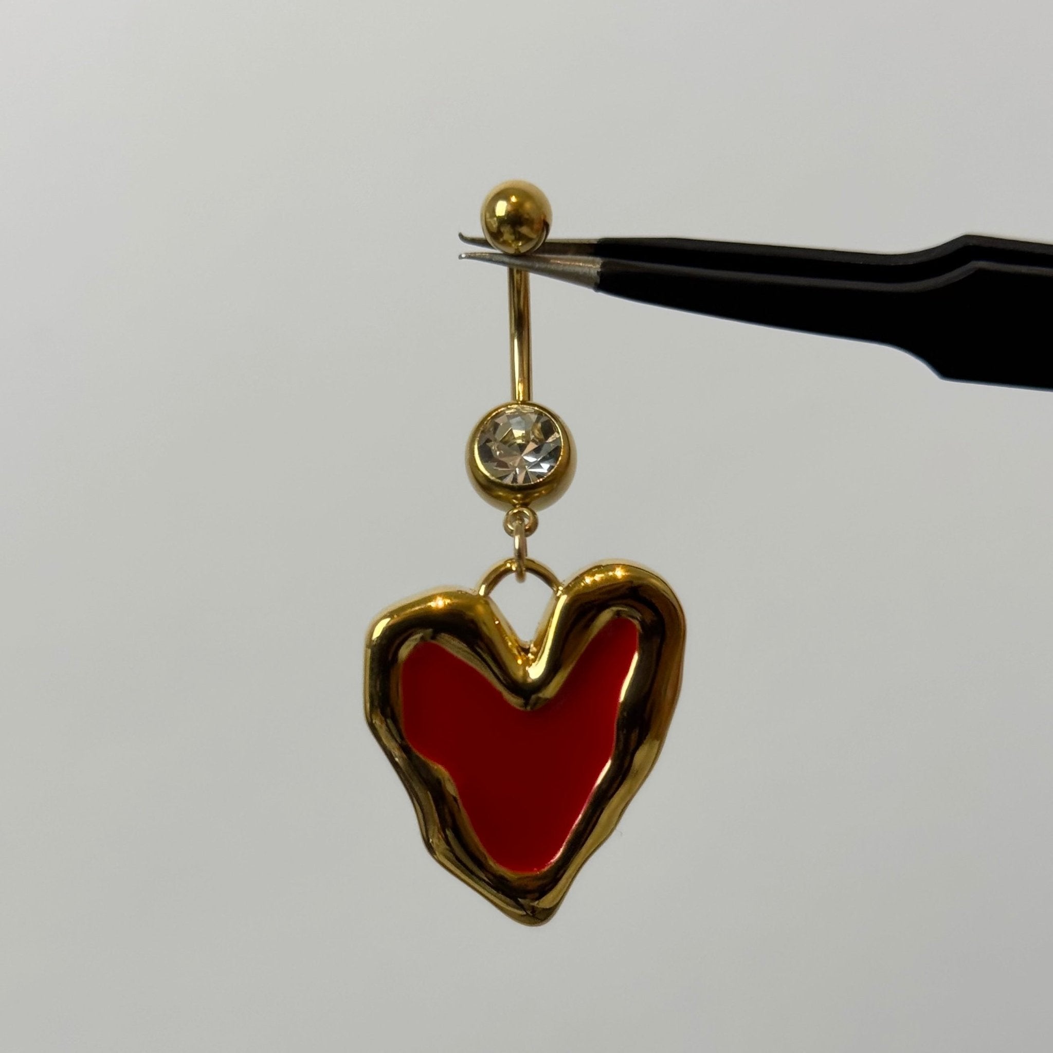 Red Amor Belly Bar - ILLUSIVE JEWELS