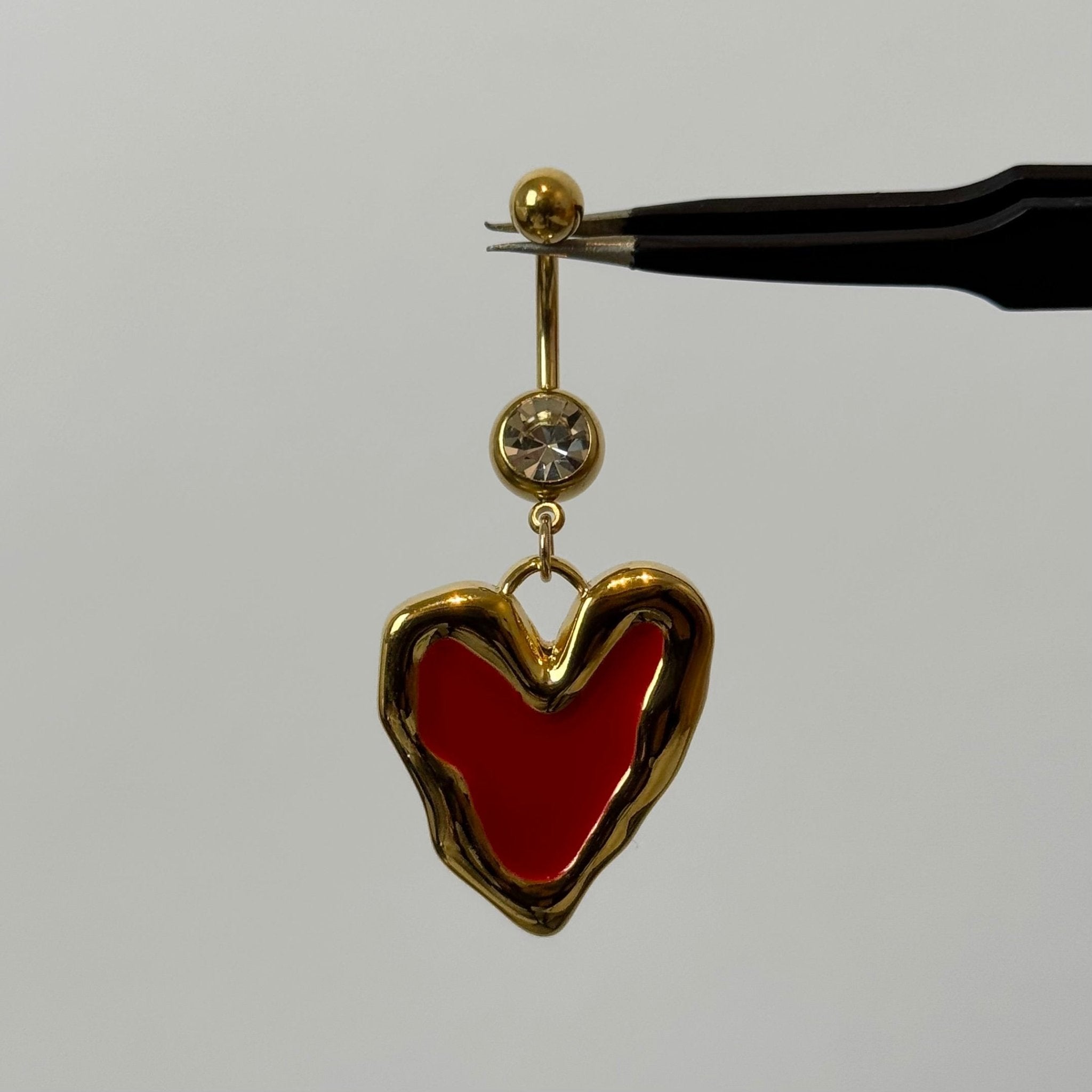Red Amor Belly Bar - ILLUSIVE JEWELS