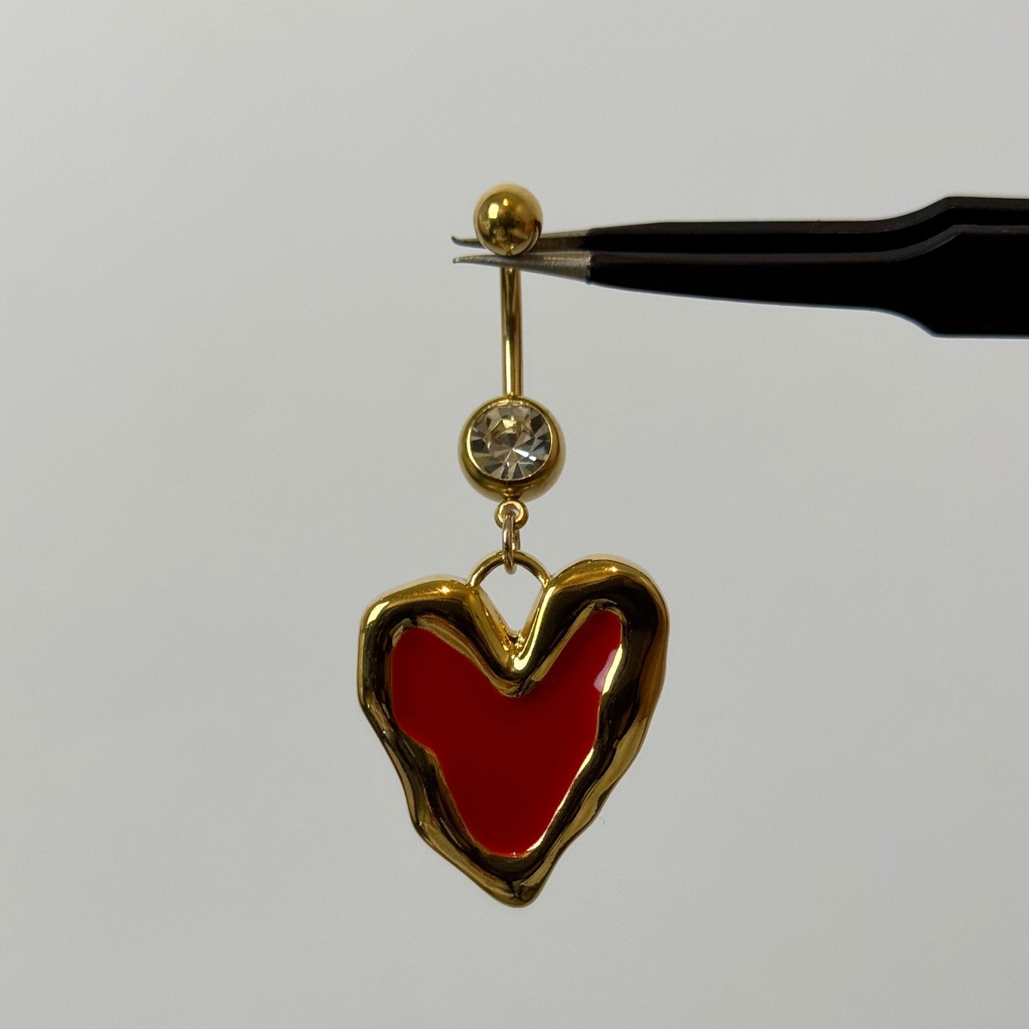 Red Amor Belly Bar - ILLUSIVE JEWELS