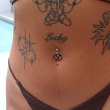 Red Cherry Belly Bar - ILLUSIVE JEWELS