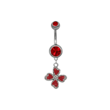 Red Clover Belly Bar - ILLUSIVE JEWELS