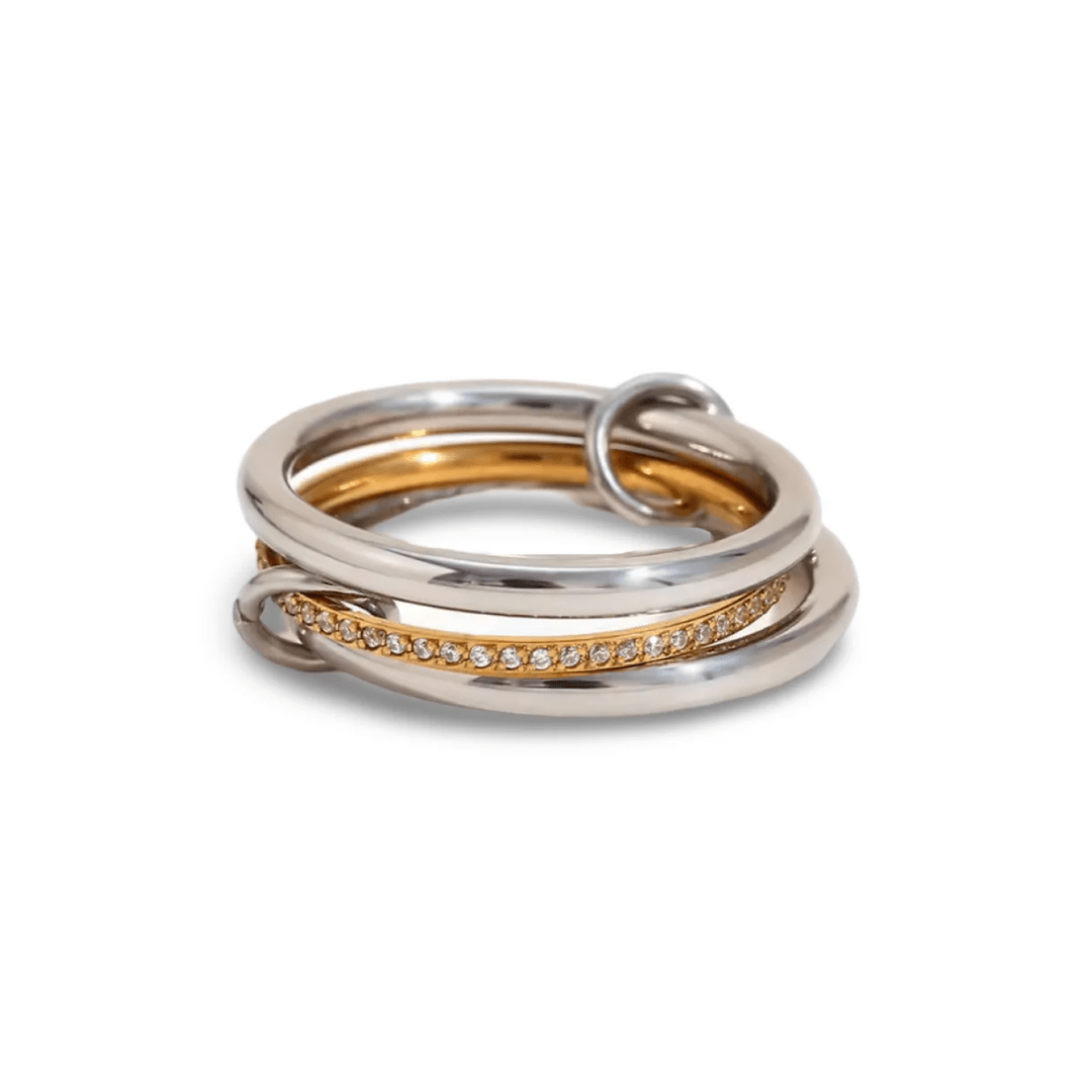 Rhea Mixed Metal Stack It Ring - ILLUSIVE JEWELS
