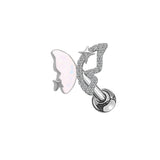 Silver Butterfly Helix Piercing - ILLUSIVE JEWELS