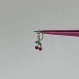 Silver Cherry Nose Ring - ILLUSIVE JEWELS