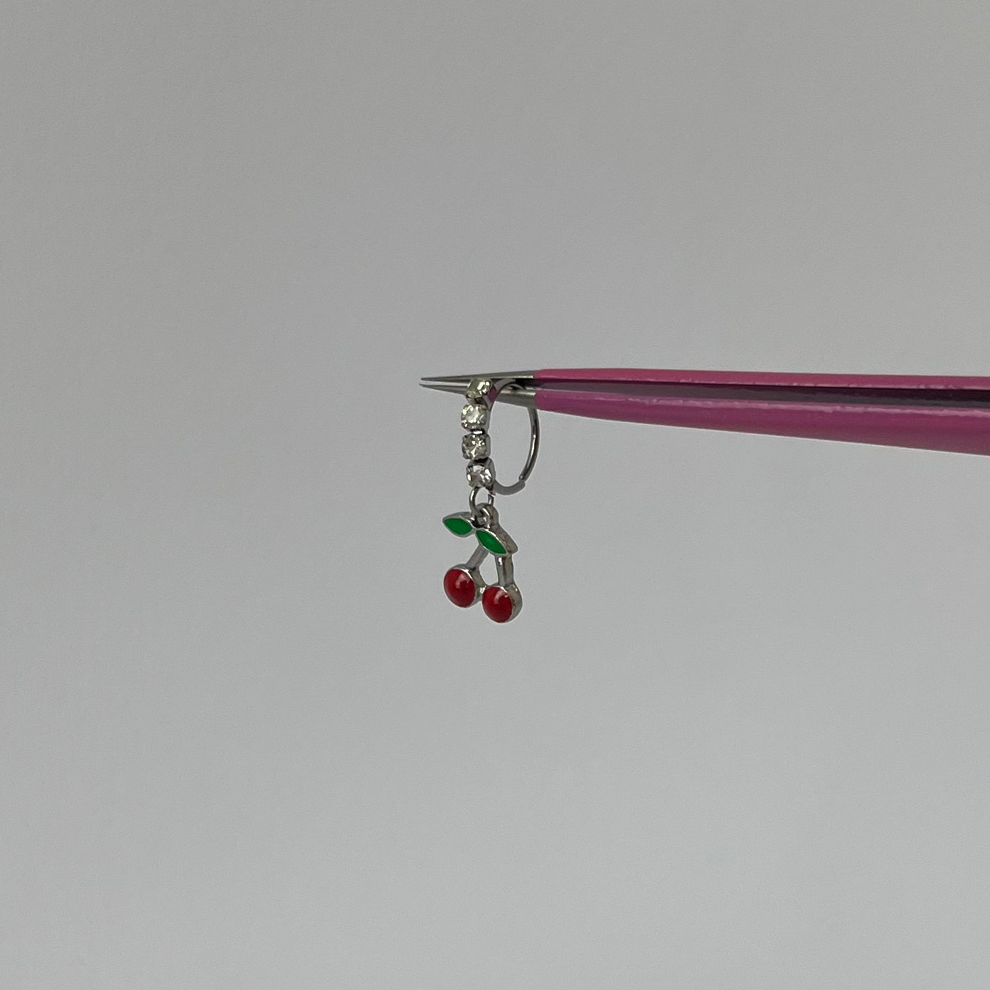 Silver Cherry Nose Ring - ILLUSIVE JEWELS