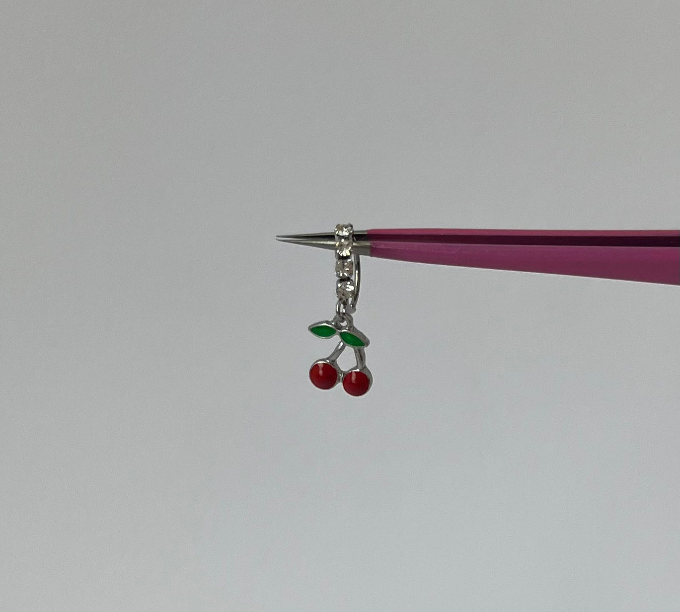 Silver Cherry Nose Ring - ILLUSIVE JEWELS