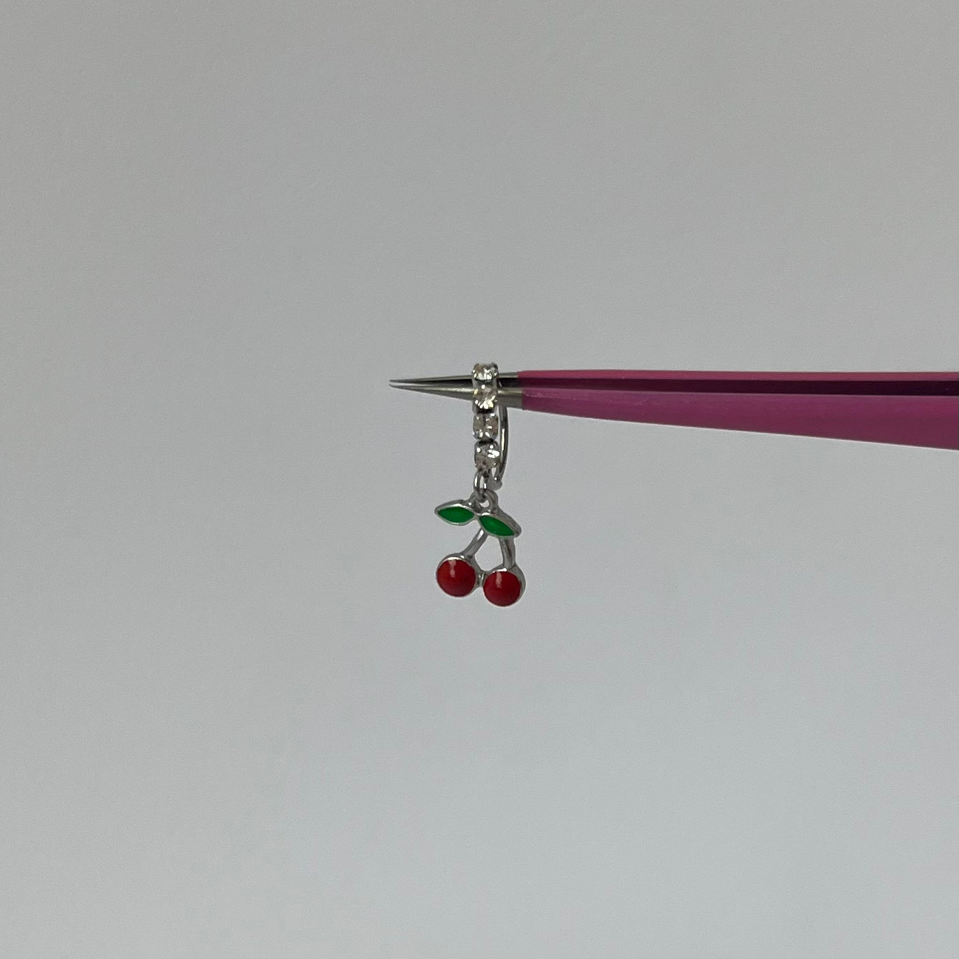 Silver Cherry Nose Ring - ILLUSIVE JEWELS