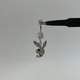 Silver Diamanté Bunny Belly Bar - ILLUSIVE JEWELS