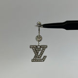 Silver L Belly Bar - ILLUSIVE JEWELS