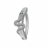 Silver Snake Belly Ring - ILLUSIVE JEWELS