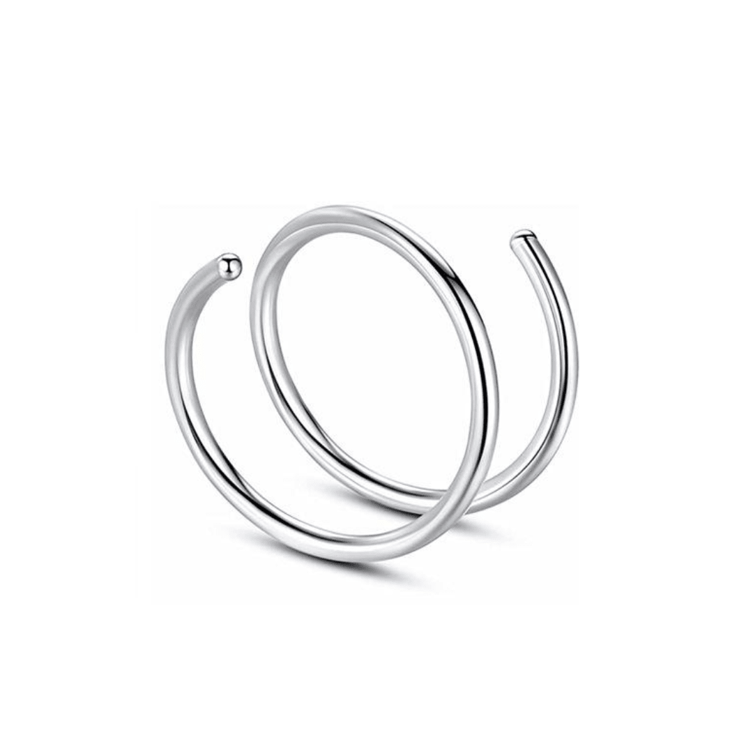Silver Spiral Nose Ring - ILLUSIVE JEWELS