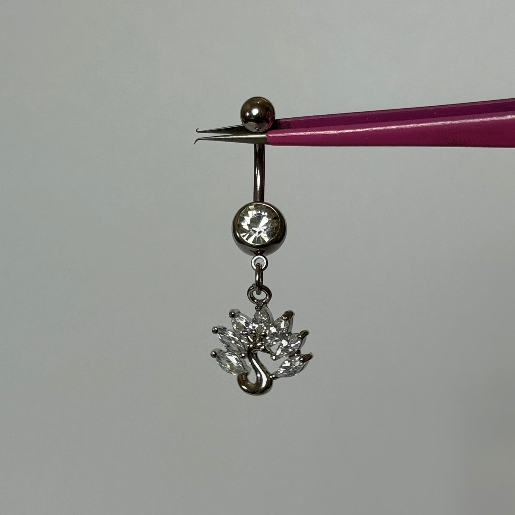 Silver Swan Belly Bar - ILLUSIVE JEWELS