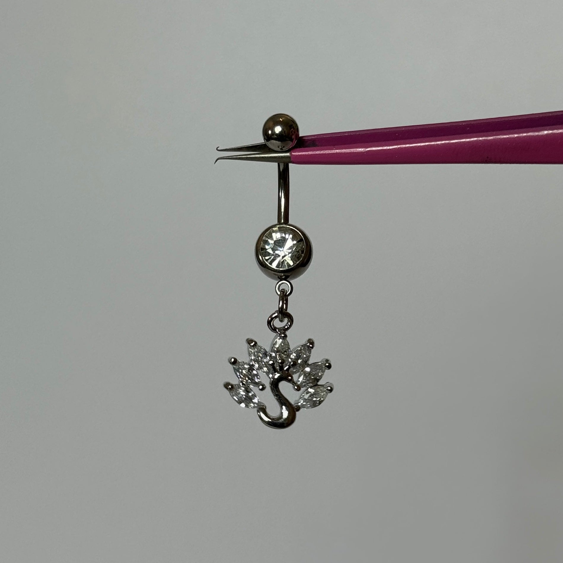 Silver Swan Belly Bar - ILLUSIVE JEWELS