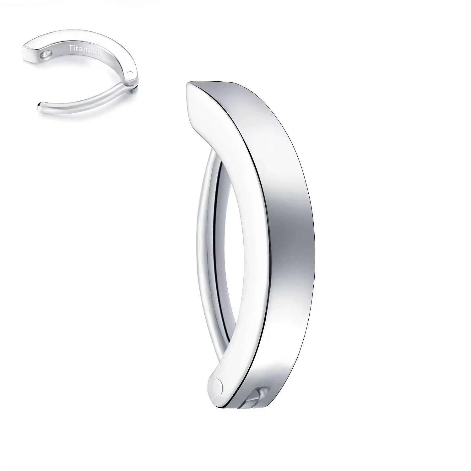 Silver Titanium Belly Clicker - ILLUSIVE JEWELS