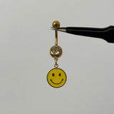 Smiley Face Belly Bar - ILLUSIVE JEWELS