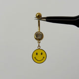 Smiley Face Belly Bar - ILLUSIVE JEWELS