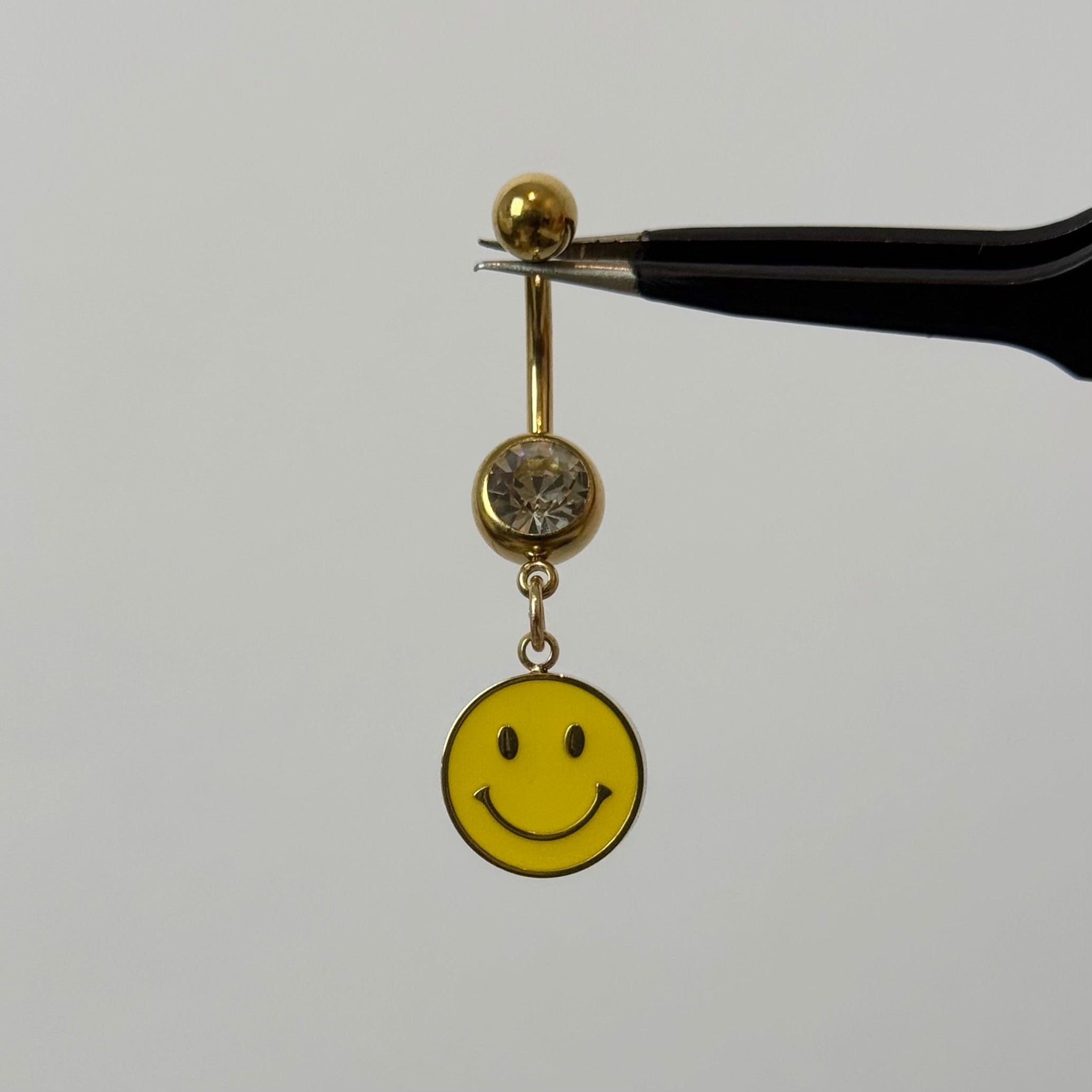 Smiley Face Belly Bar - ILLUSIVE JEWELS