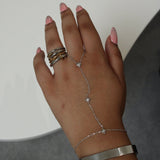Starlight Silver Hand Chain - ILLUSIVE JEWELS
