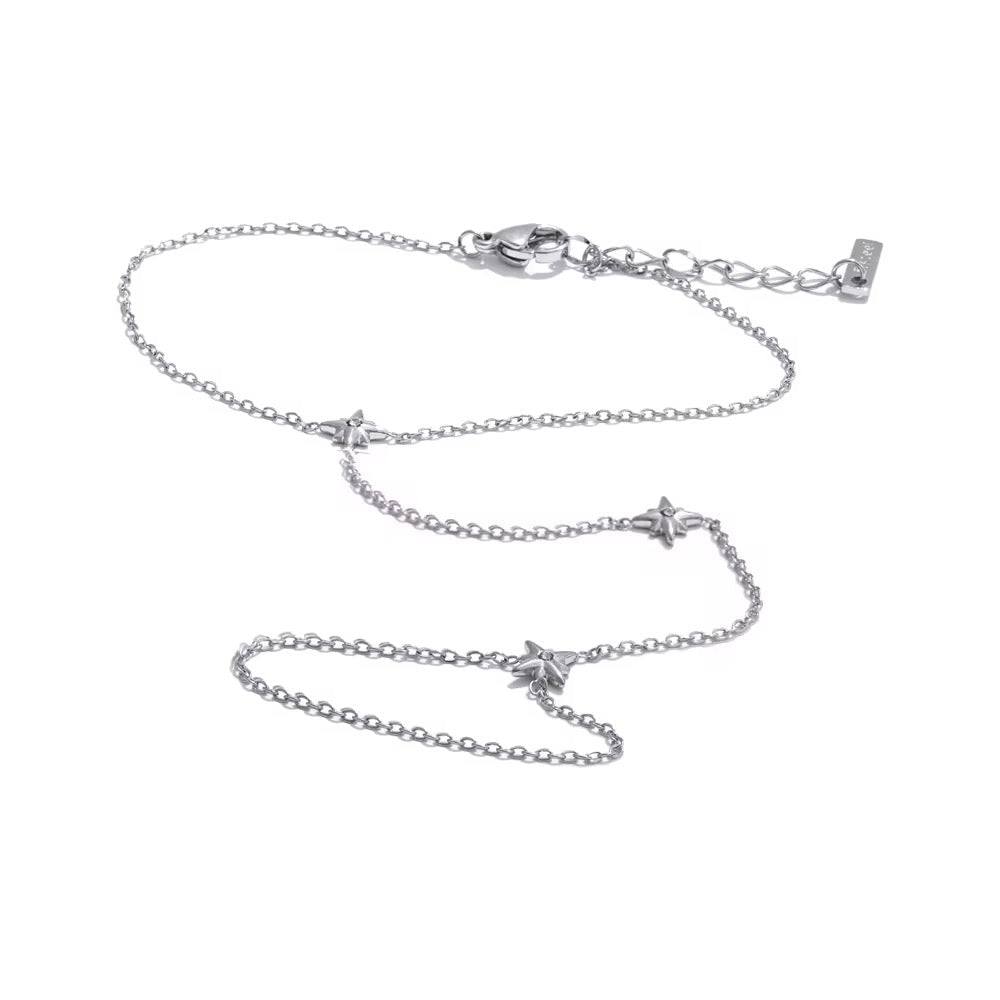 Starlight Silver Hand Chain - ILLUSIVE JEWELS