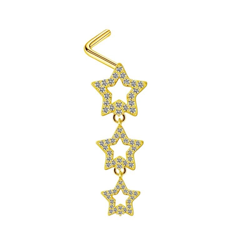 Starry Dangling Nose Stud - ILLUSIVE JEWELS