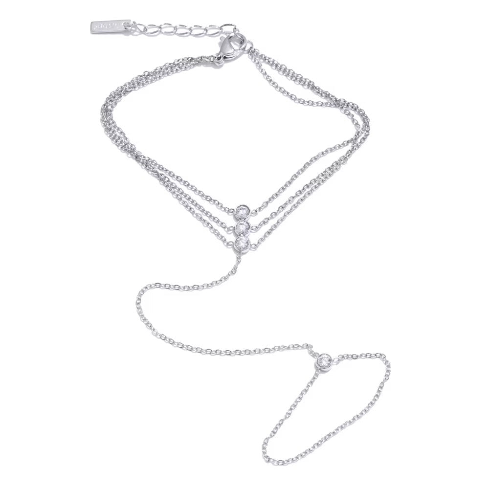 Tala Silver Hand Chain - ILLUSIVE JEWELS