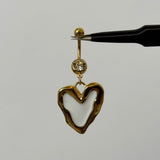 White Amor Belly Bar - ILLUSIVE JEWELS