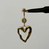White Amor Belly Bar - ILLUSIVE JEWELS