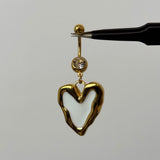 White Amor Belly Bar - ILLUSIVE JEWELS