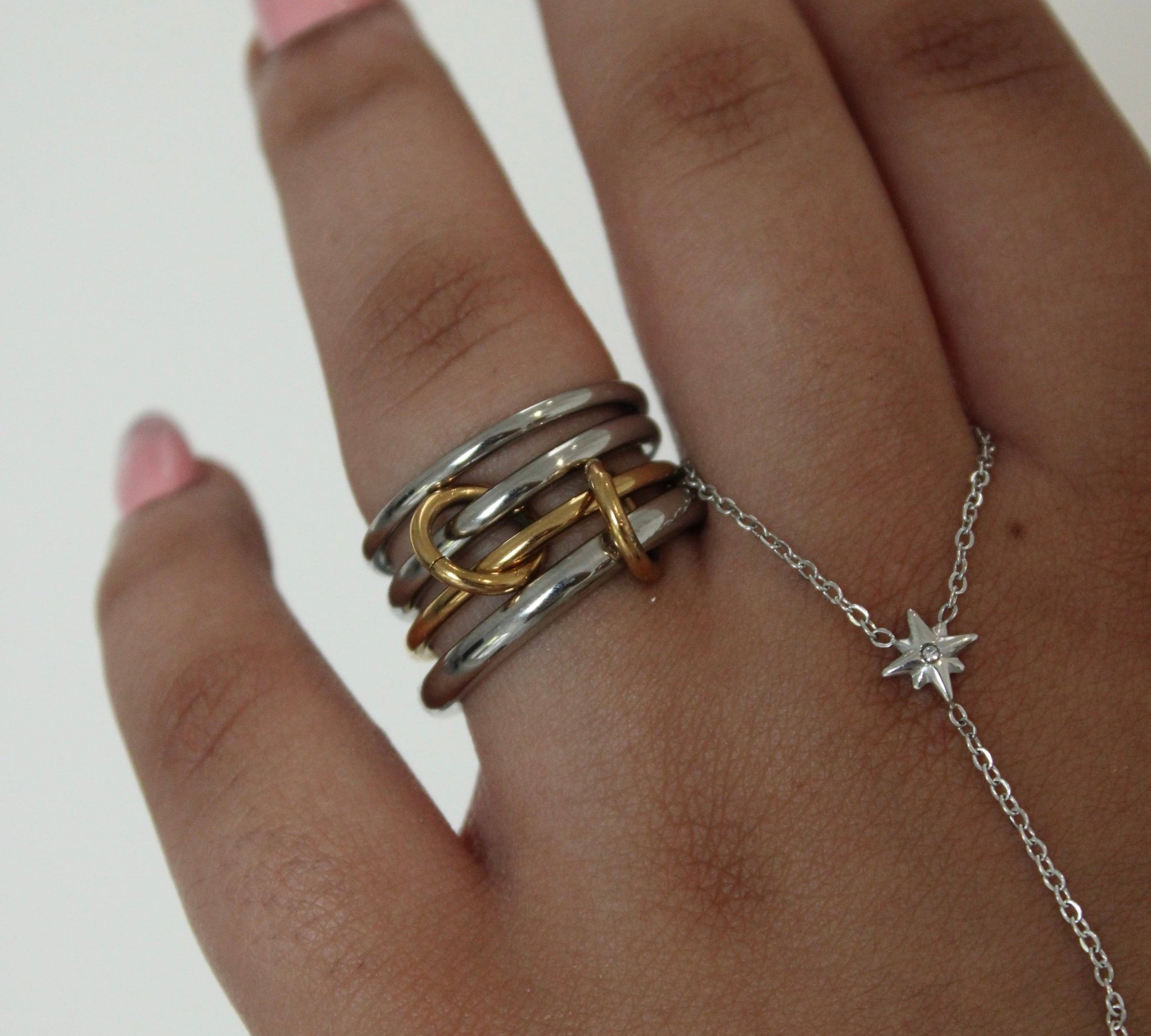 Zola Mixed Metal Stack It Ring - ILLUSIVE JEWELS