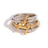 Zola Mixed Metal Stack It Ring - ILLUSIVE JEWELS