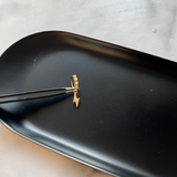Gold Diamante Lightning Nose Ring